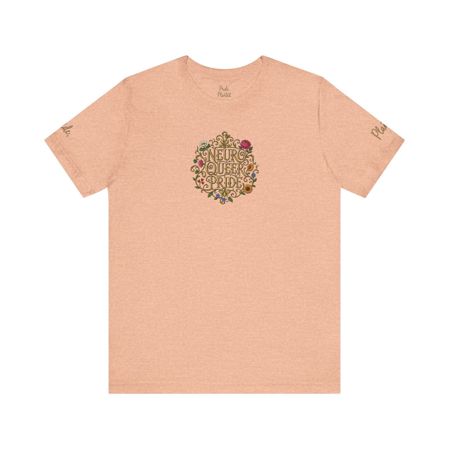 Neuro Queer Pride T-Shirt | Floral Neurodiversity Pride Tee