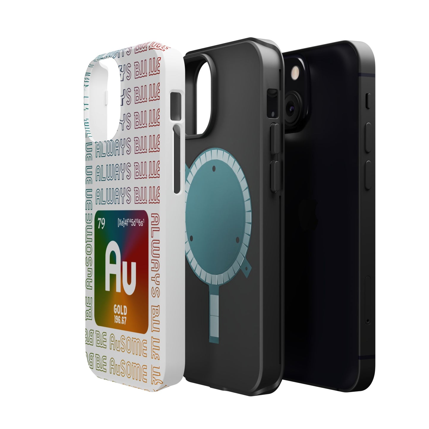 Magnetic Phone Case — 'Au Gold' Periodic Table Design (Be AuSome)