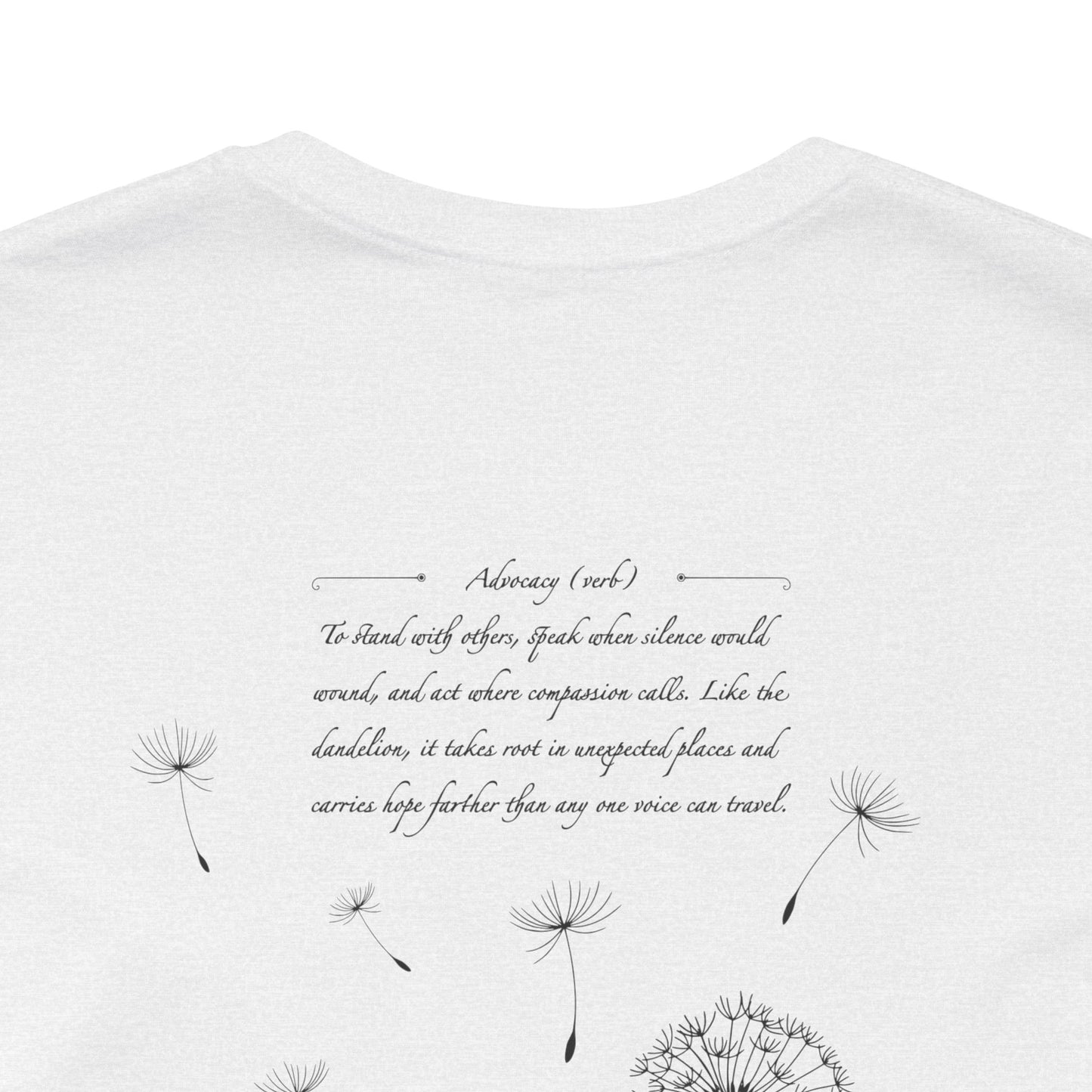 Dandelion & Bees Tee — “Stand Up. Speak Up. Act Up.” Floral Graphic Tee
