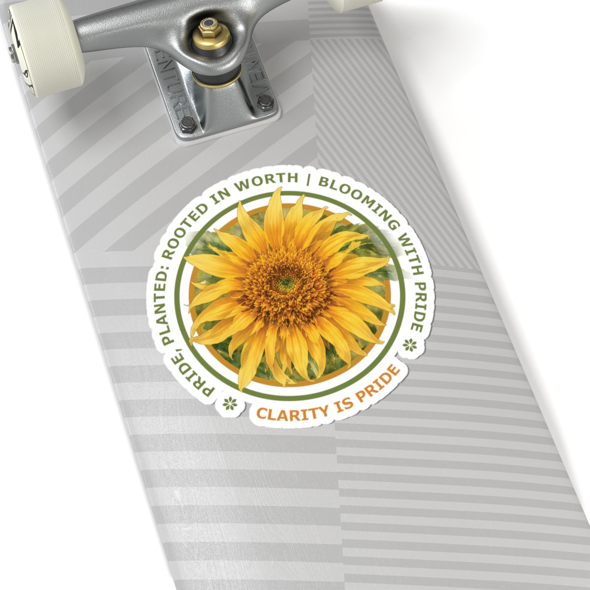 “Clarity Is Pride” Vinyl Sticker - Pride, Planted: Rooted in Worth collection.