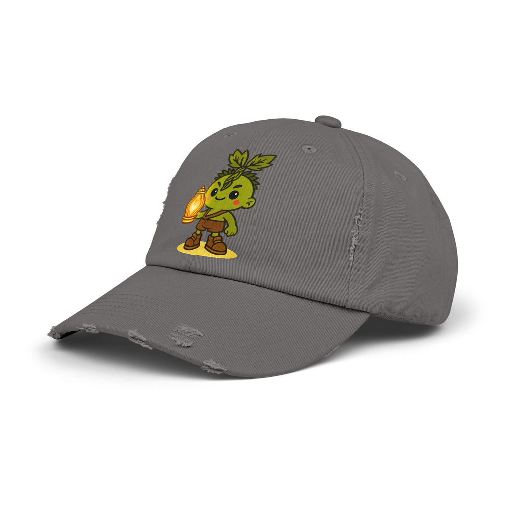 Heartlight Collection - Distressed Cap — Cute Sprout Lantern Graphic Hat