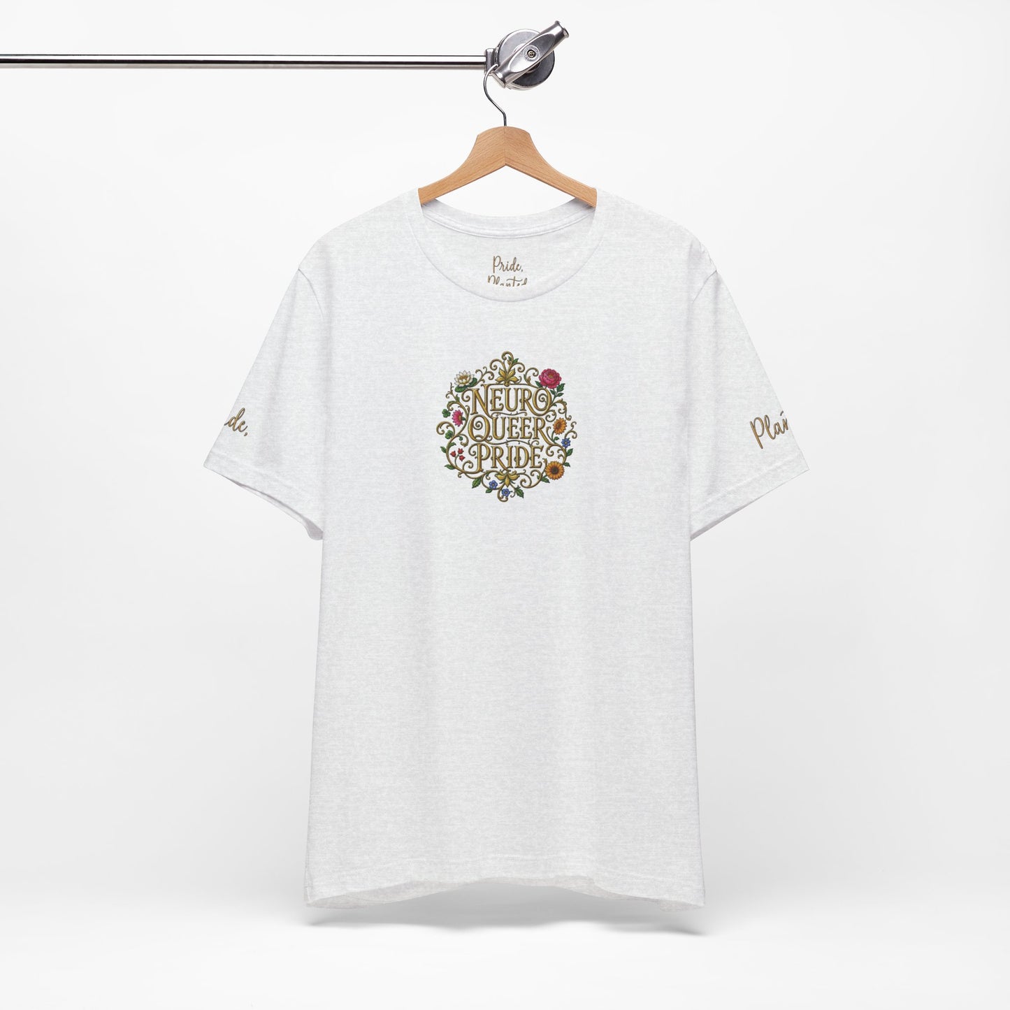 Neuro Queer Pride T-Shirt | Floral Neurodiversity Pride Tee