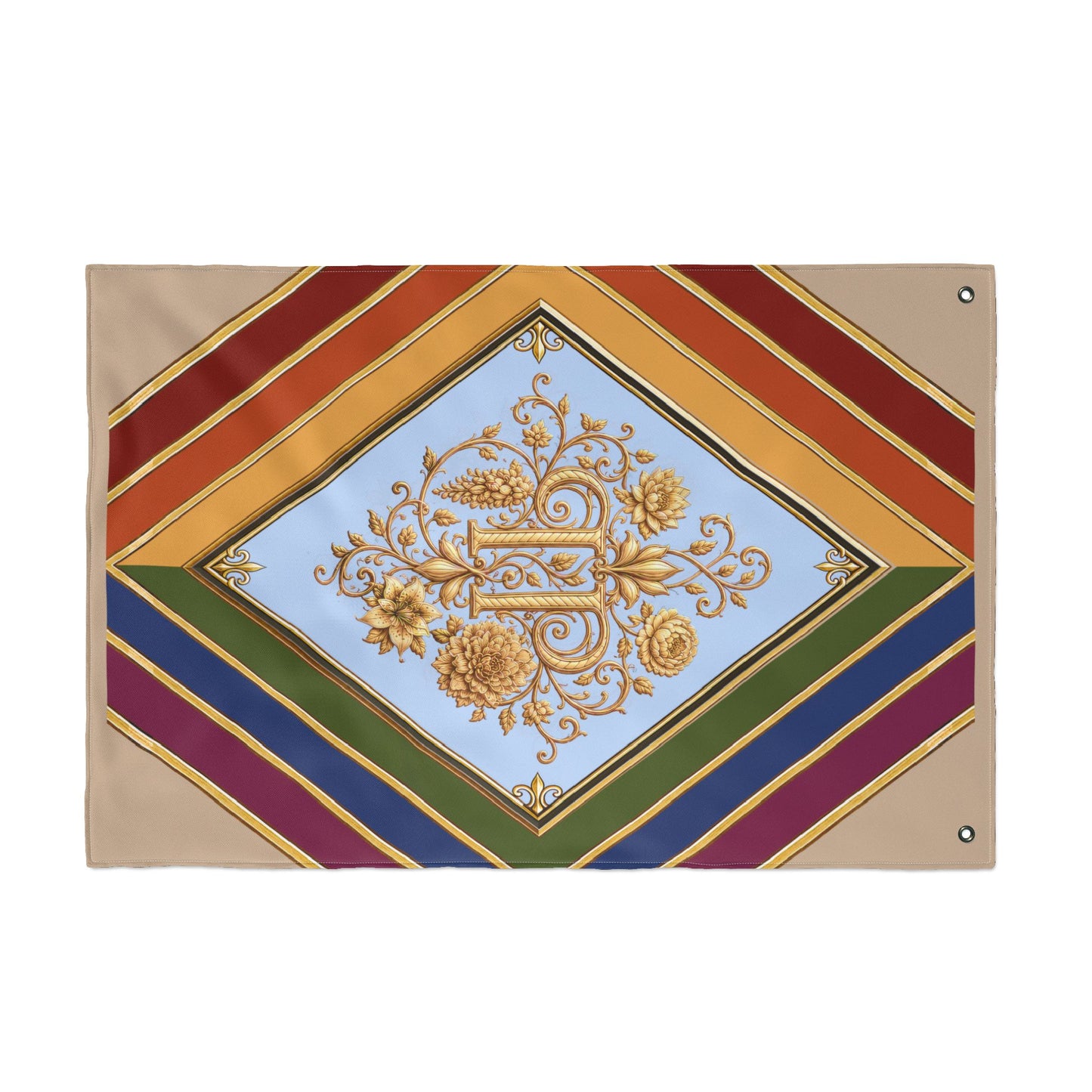 "Pride,Planted.": Ornate Diamond Garden Flag — Double-Sided Decorative Outdoor Banner