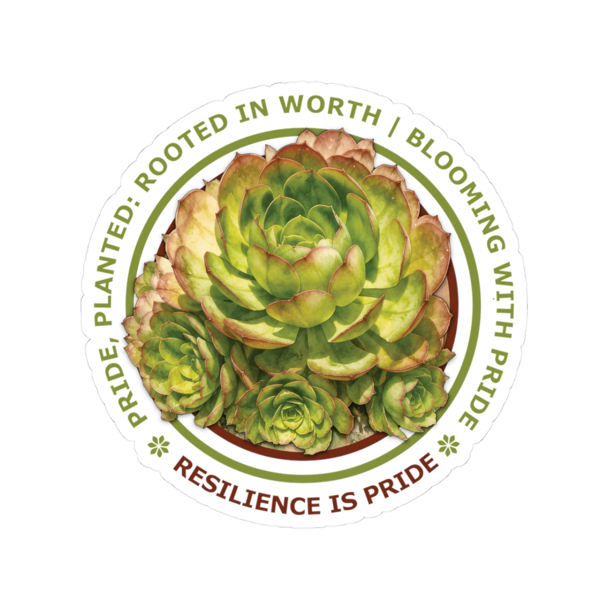 “Resilience Is Pride” Vinyl Sticker - Pride, Planted: Rooted in Worth collection.