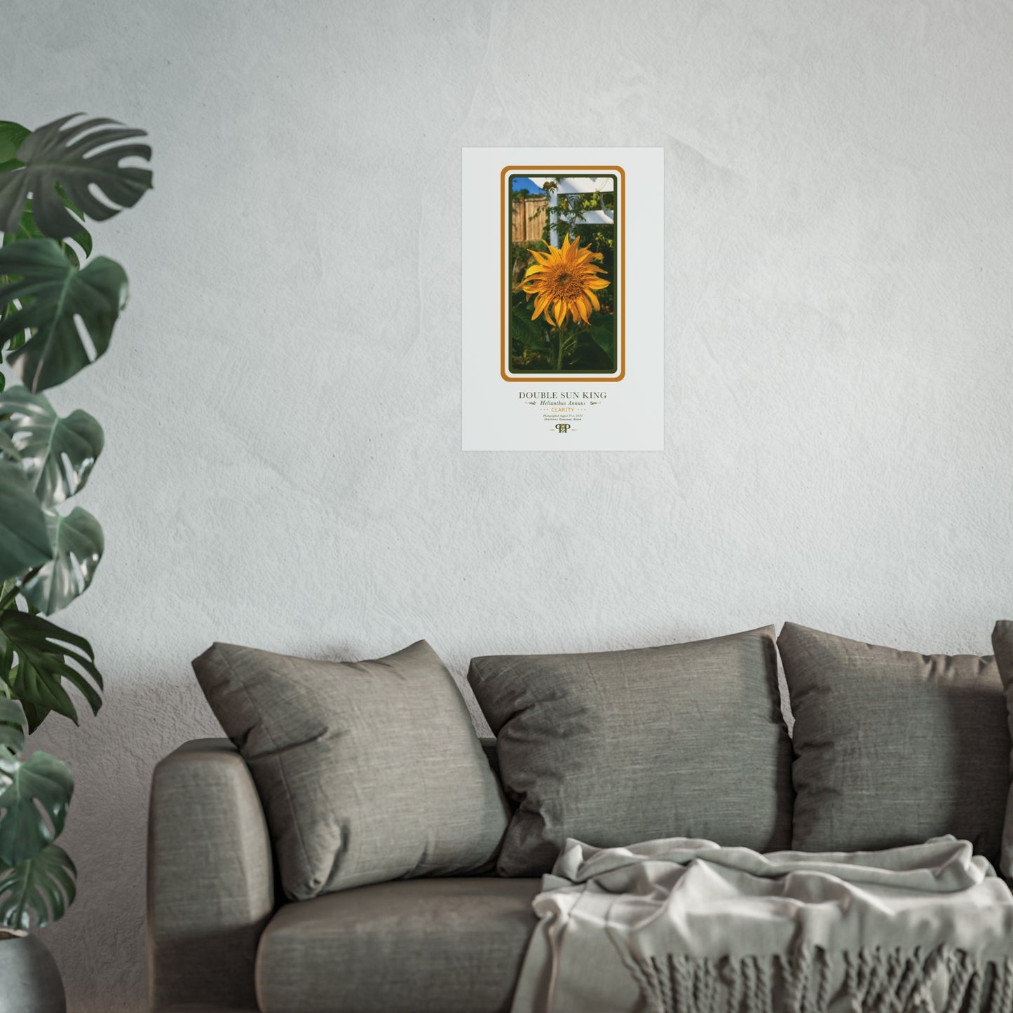 Yellow Sunflower Fine Art Poster | Botanical Wall Art | Clarity Nature Print