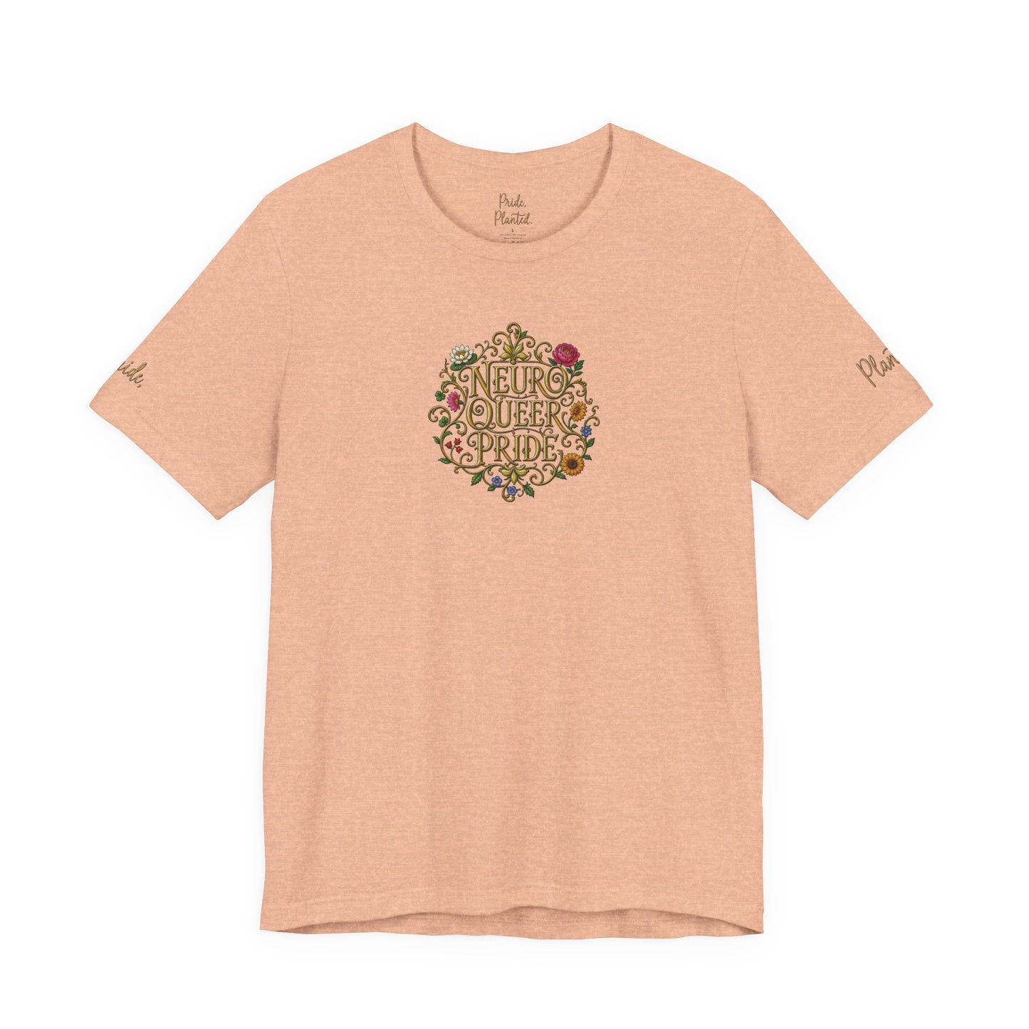 Neuro Queer Pride T-Shirt | Floral Neurodiversity Pride Tee