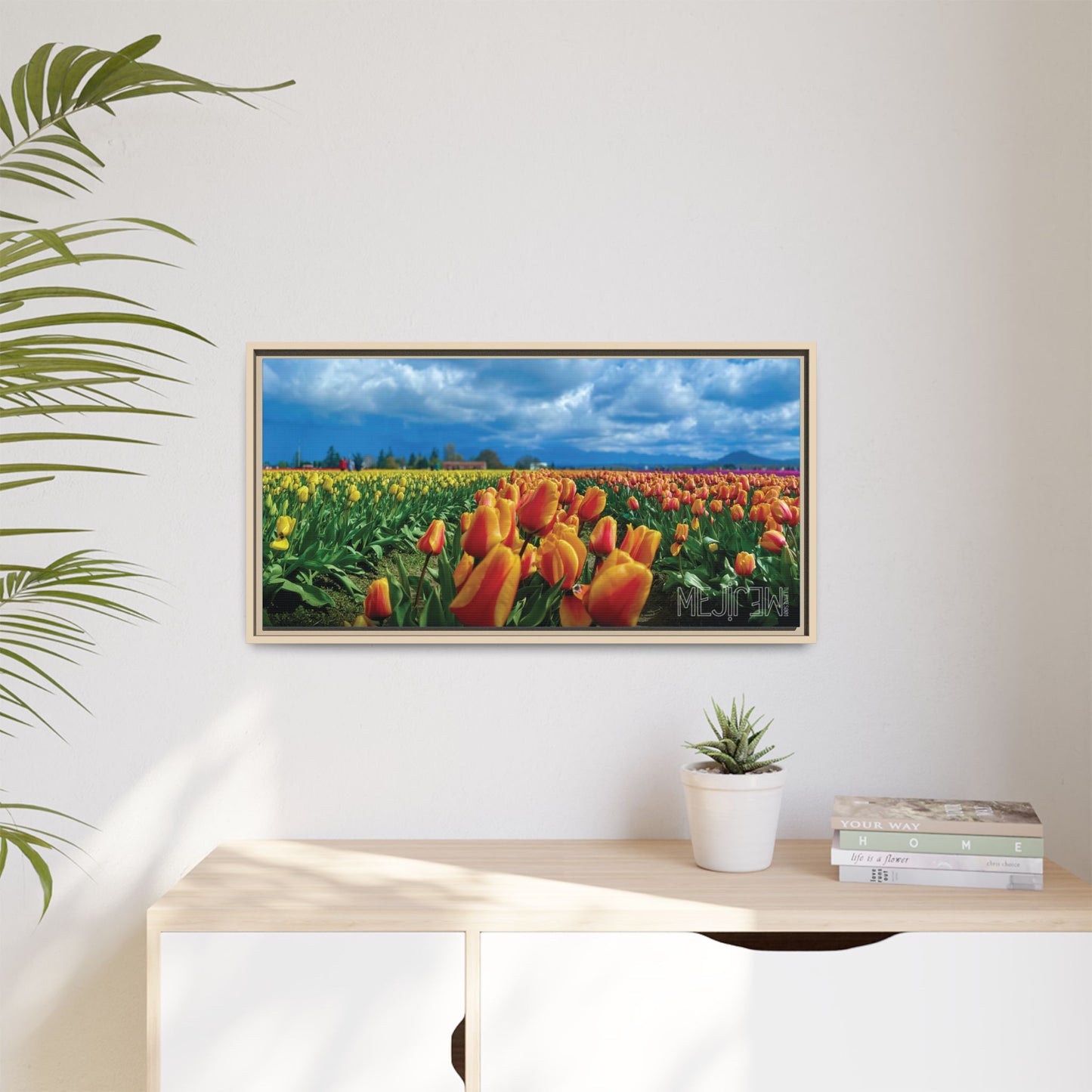 "TULIPANES 001 — Chromatic" Skagit Valley Tulip Field Print — Matte Canvas Wall Art