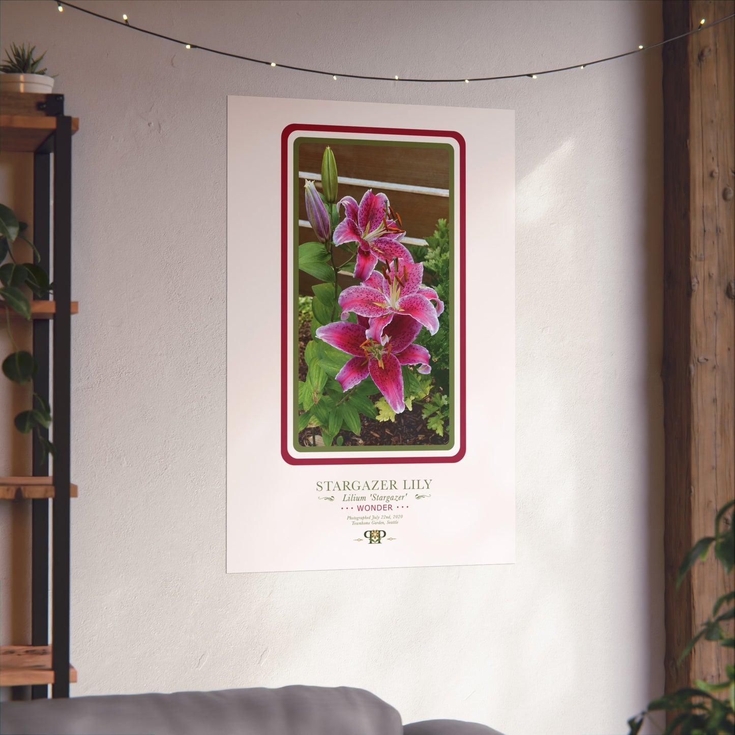 Stargazer Lily Fine Art Poster | Botanical Wall Art | Wonder Nature Print