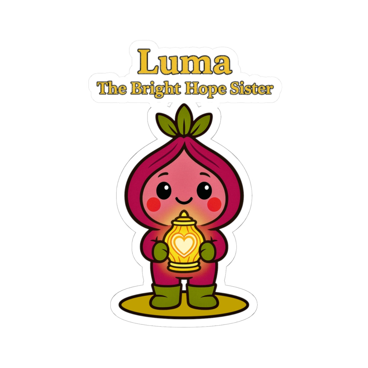 Luma The Bright Hope Sister Sticker — Cute Lantern Character Kiss-Cut Sticker