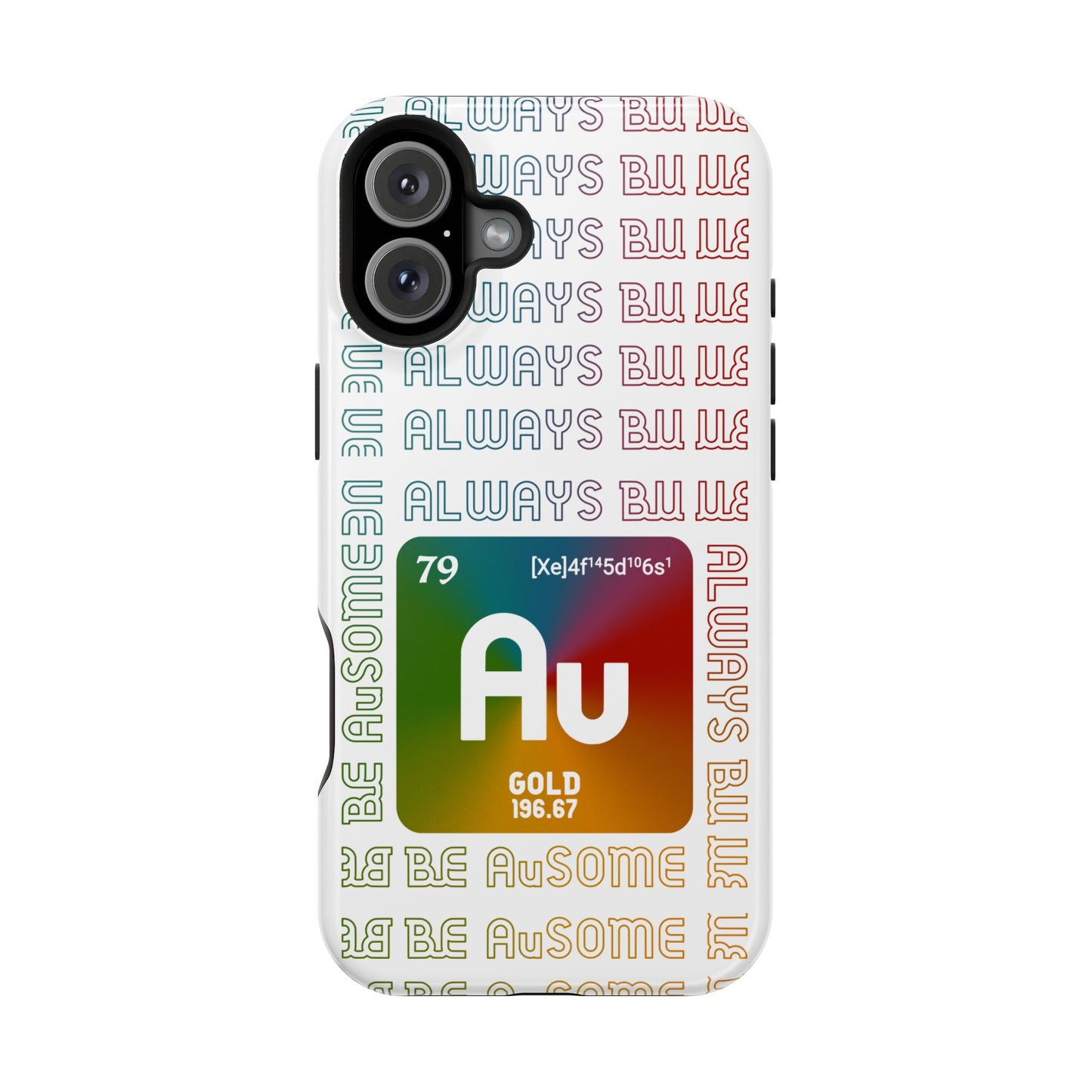 Magnetic Phone Case — 'Au Gold' Periodic Table Design (Be AuSome)