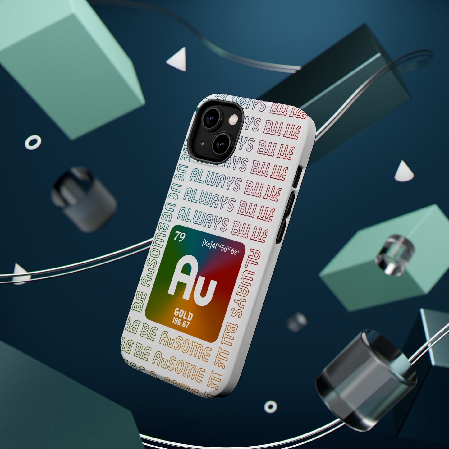 Magnetic Phone Case — 'Au Gold' Periodic Table Design (Be AuSome)