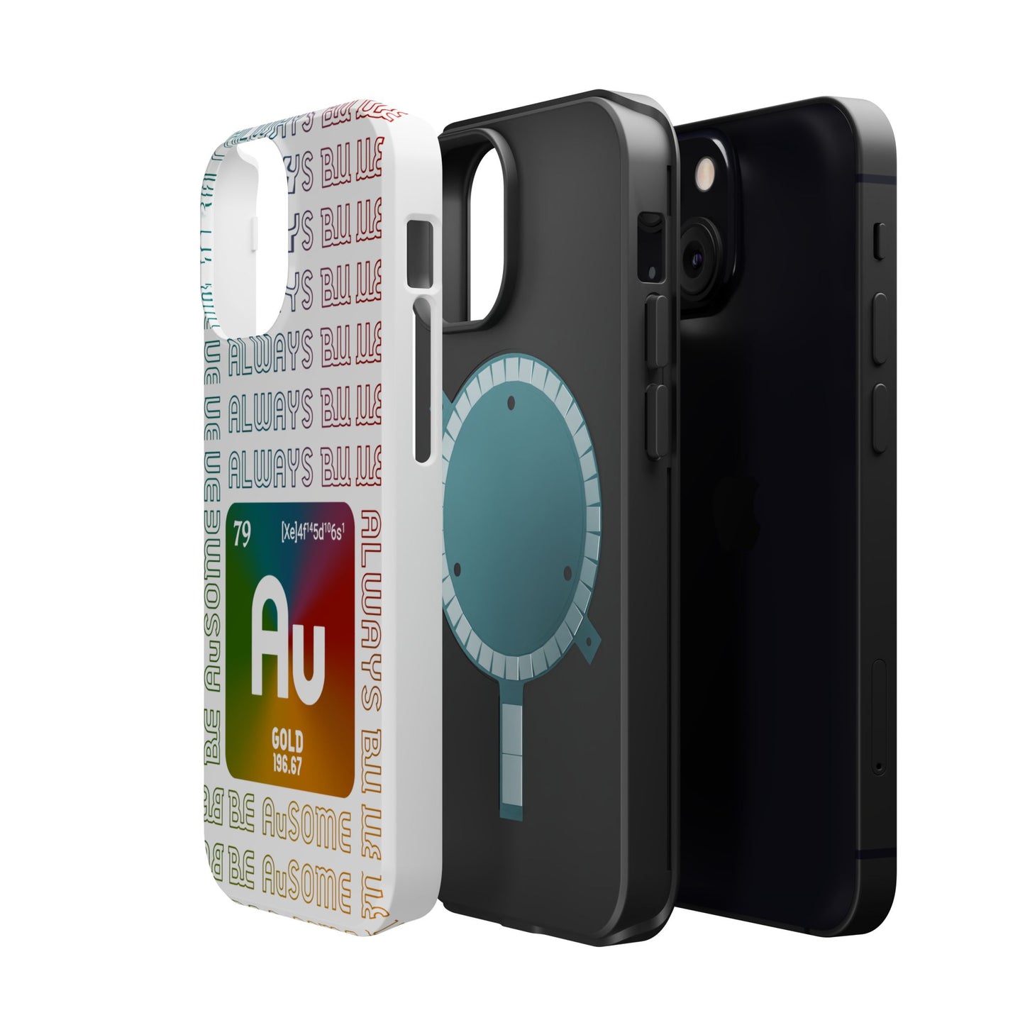 Magnetic Phone Case — 'Au Gold' Periodic Table Design (Be AuSome)