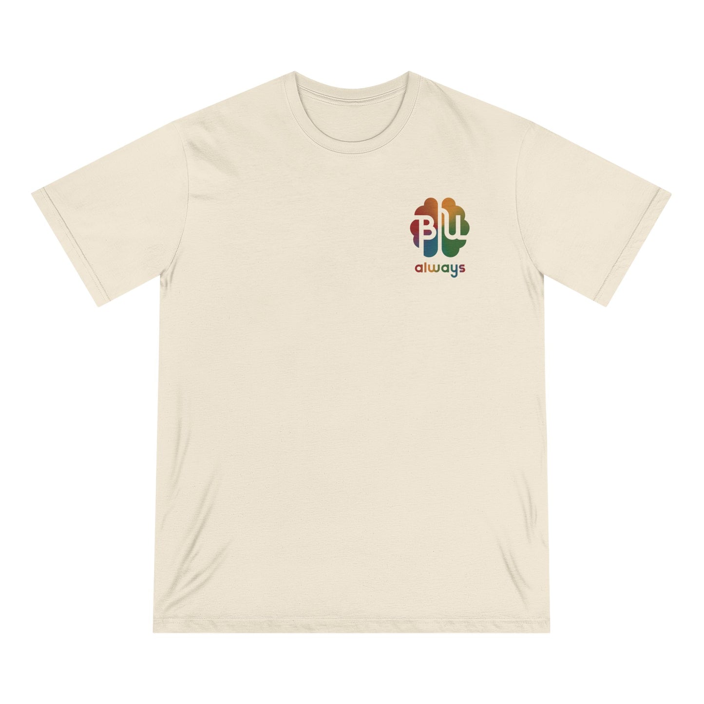 Always BU Organic Staple T-Shirt — Color Splash Back Print