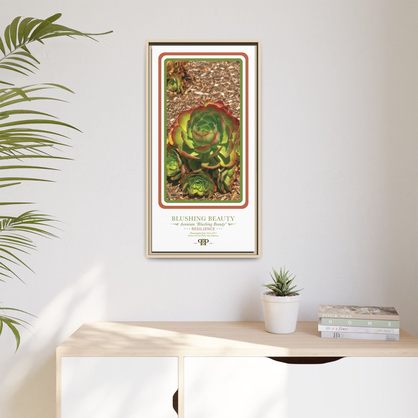 Framed “Resilience” Green Succulent Botanical Wall Art - “PRIDE, PLANTED: ROOTED IN WORTH” COLLECTION