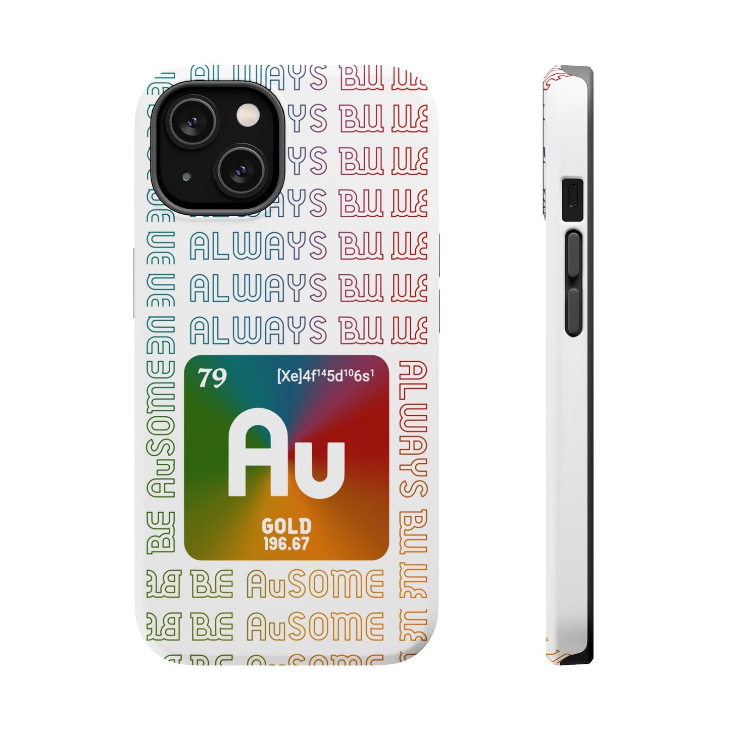 Magnetic Phone Case — 'Au Gold' Periodic Table Design (Be AuSome)