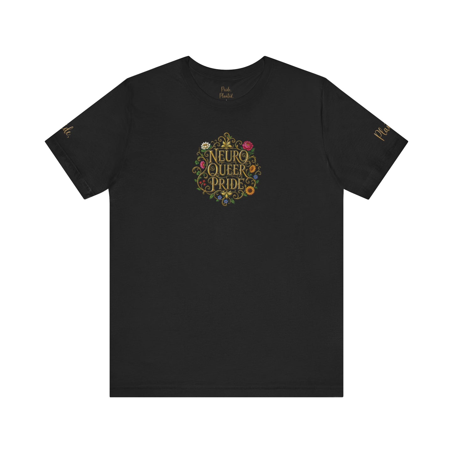 Neuro Queer Pride T-Shirt | Floral Neurodiversity Pride Tee