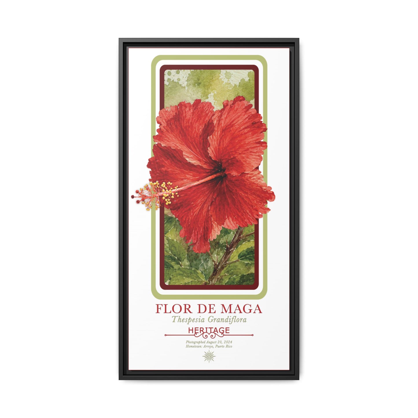 "Flor de Maga" Heritage Botanical Art Print — GroveSense Garden of Belonging Series
