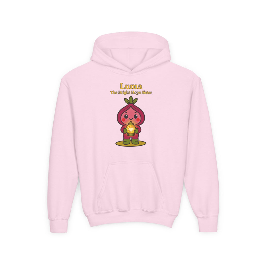 Heartlight Collection: 'Luma the Dreamer' Camping Twins Cute Kids Hooded Sweatshirt