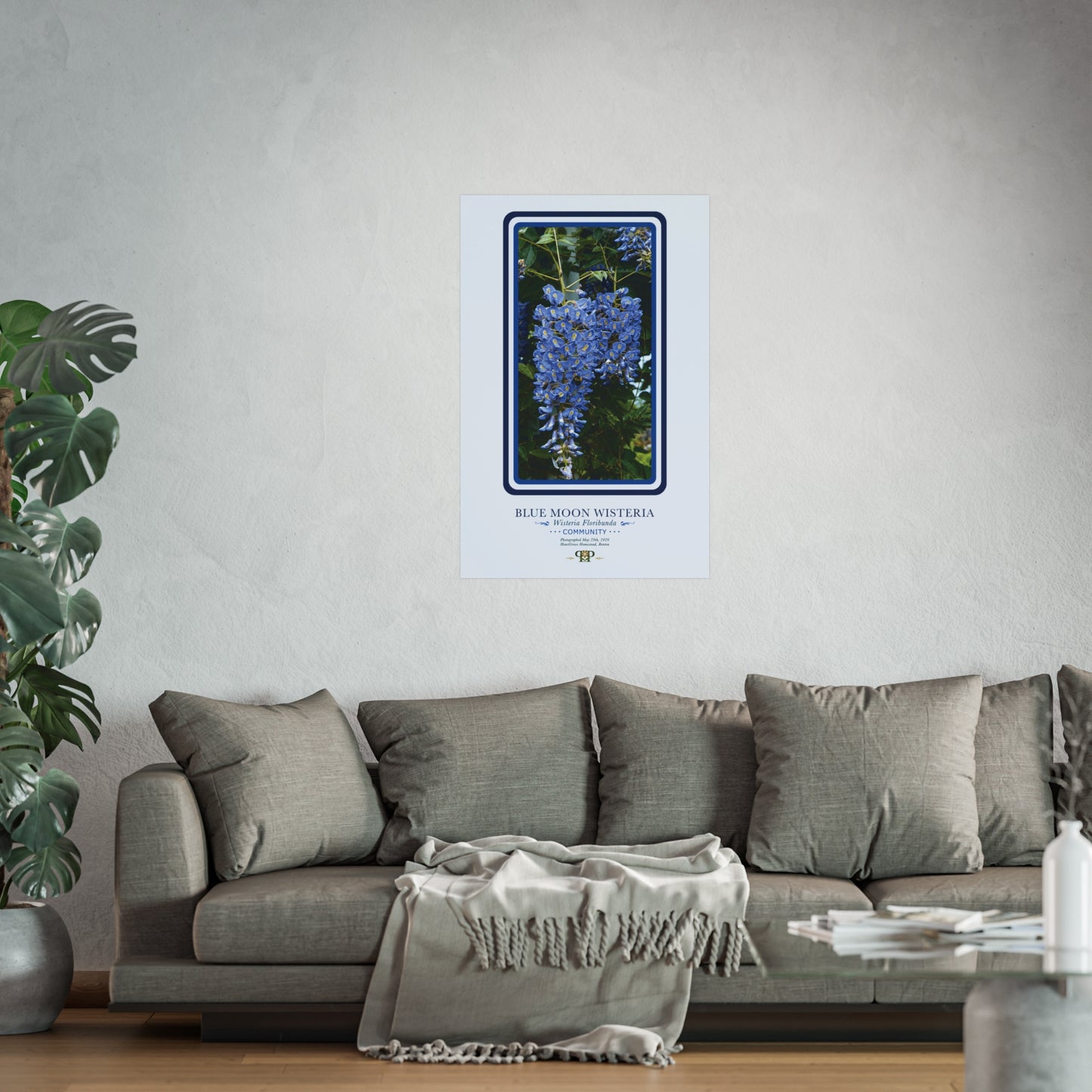 Blue Moon Wisteria Fine Art Poster | Botanical Wall Art | Community Nature Print