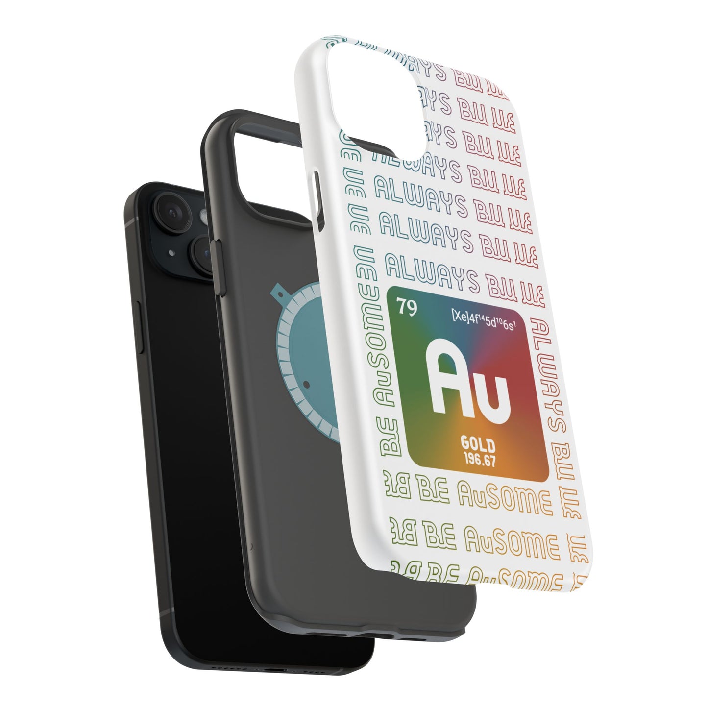 Magnetic Phone Case — 'Au Gold' Periodic Table Design (Be AuSome)