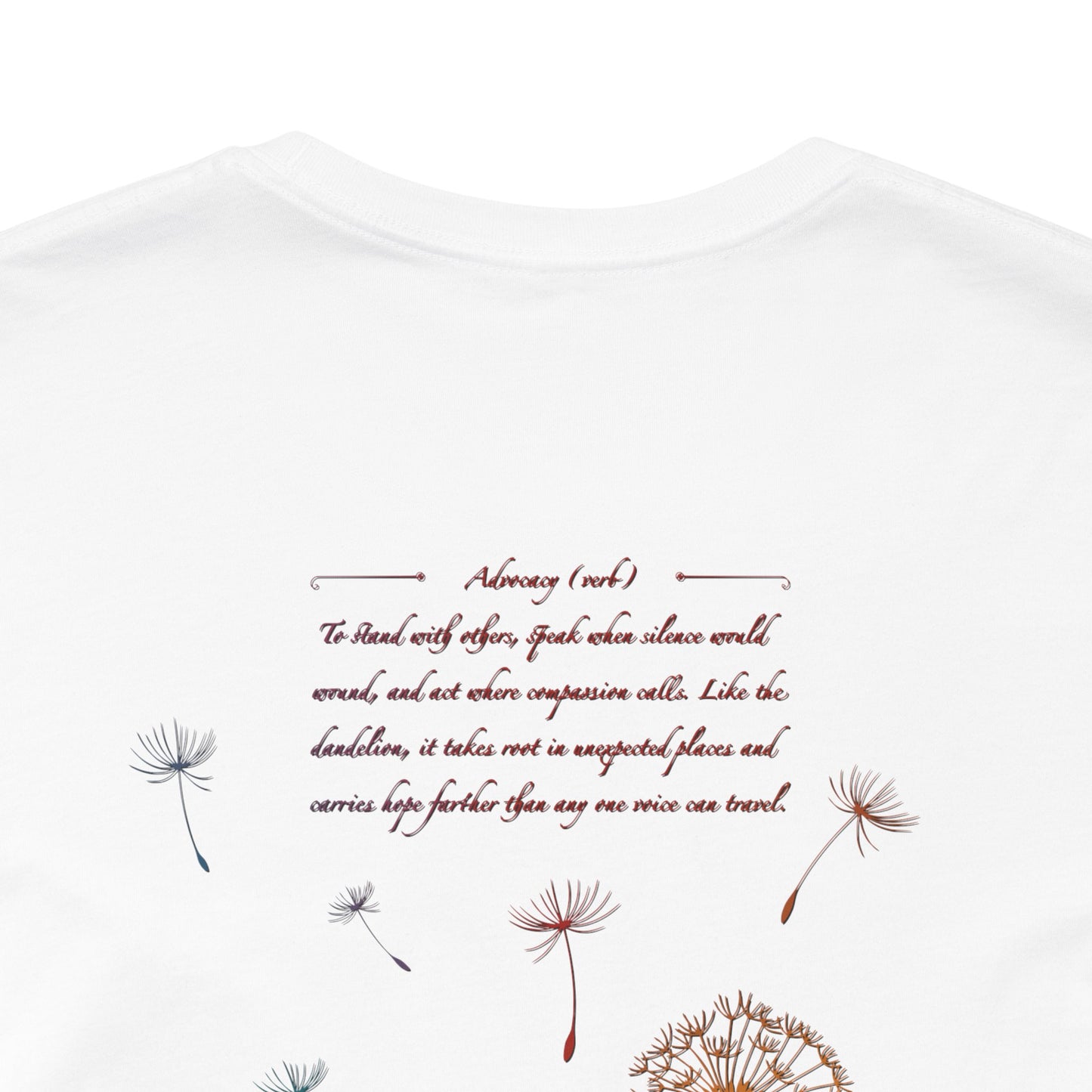 Dandelion & Bees Tee — “Stand Up. Speak Up. Act Up.” Floral Graphic Tee