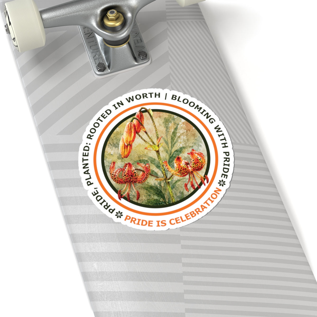 “Celebration Is Pride” Vinyl Sticker - Pride, Planted: Rooted in Worth collection.
