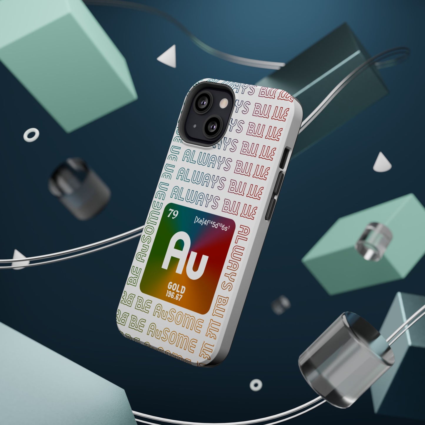 Magnetic Phone Case — 'Au Gold' Periodic Table Design (Be AuSome)