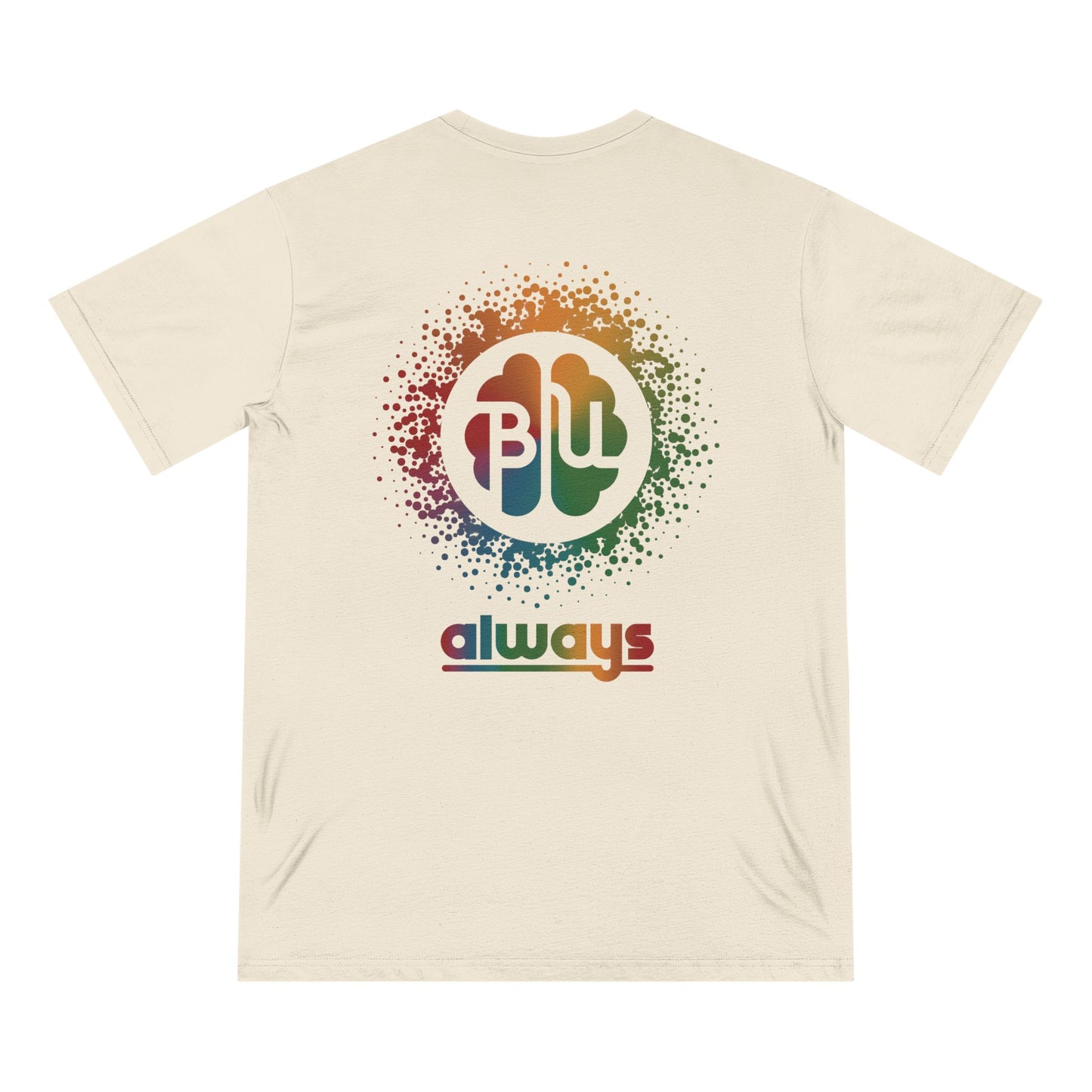 Always BU Organic Staple T-Shirt — Color Splash Back Print