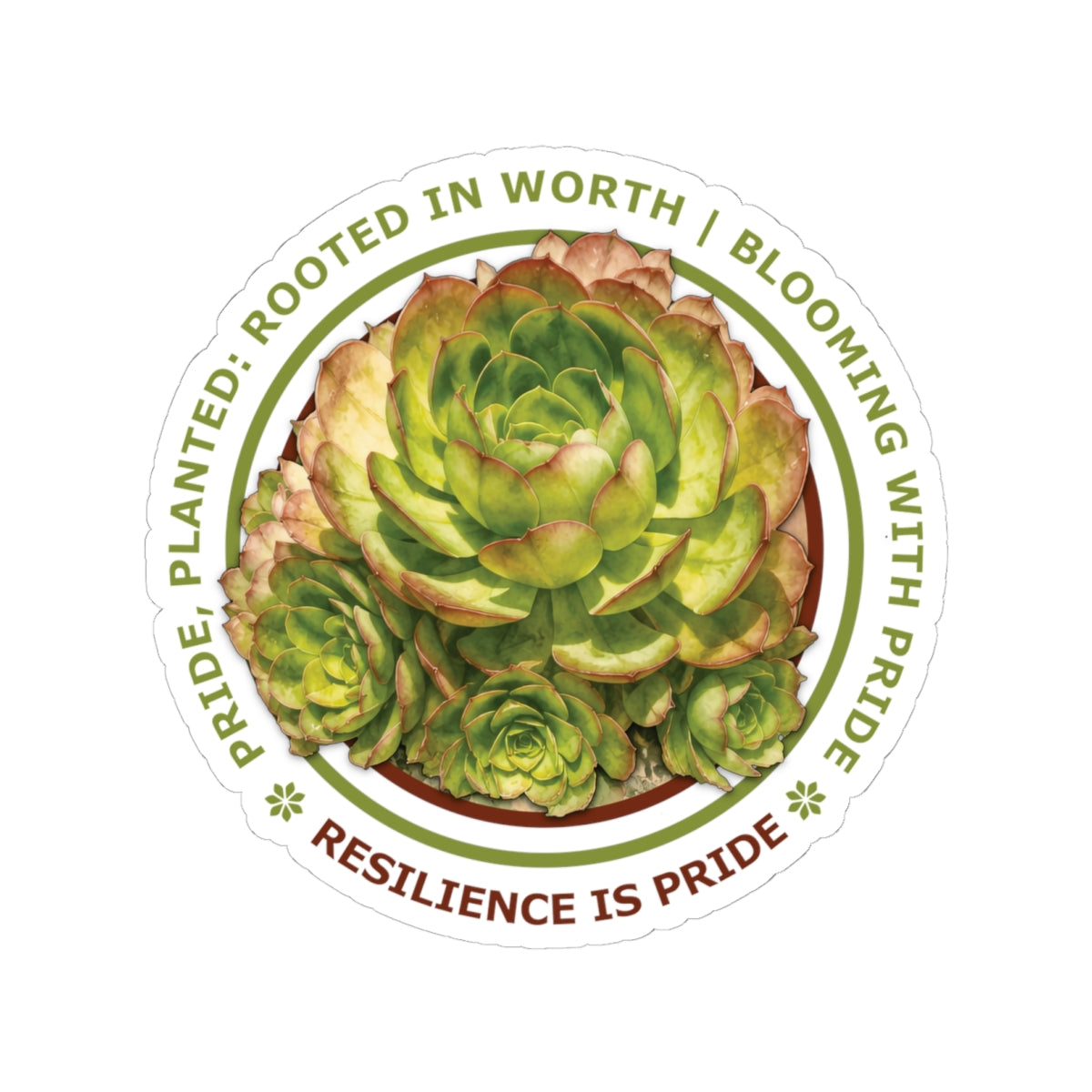 “Resilience Is Pride” Vinyl Sticker - Pride, Planted: Rooted in Worth collection.